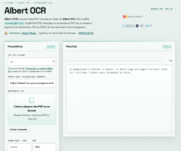 Logiciel Albert