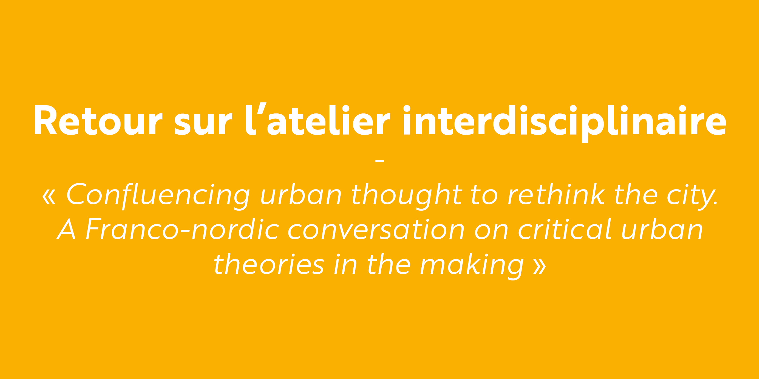 Visuel atelier franco-nordique